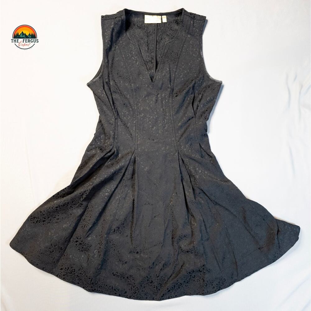 Princess Vera Wang Fit & Flare Dress Black Lace Sleeveless Preppy Women's Size 7